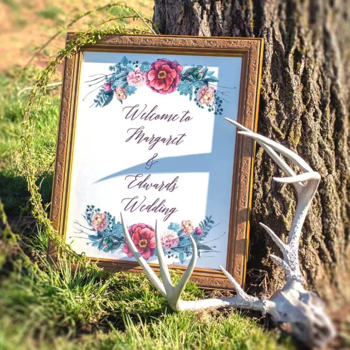 welcome sign wedding