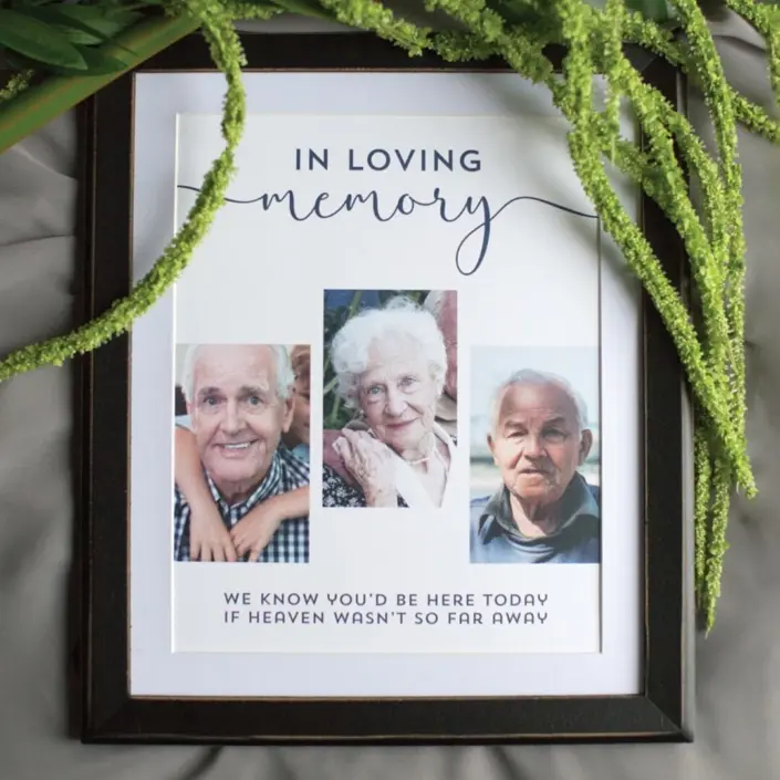 memorial printed frame